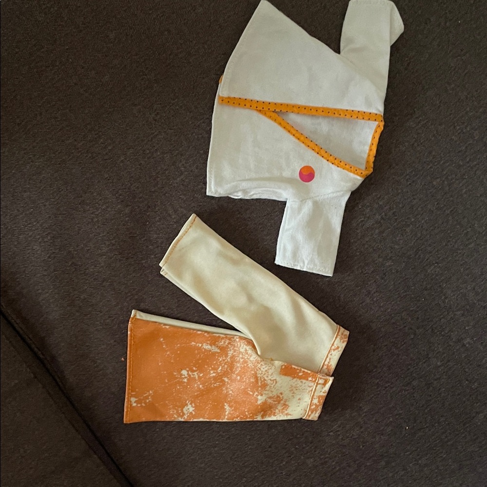 White and Orange Doll Outfit